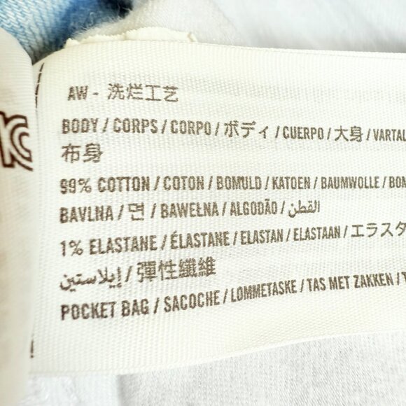 Abercrombie & Fitch Women White Blue The Dad Denim Short High Rise Plus Size 24 - Picture 5 of 9